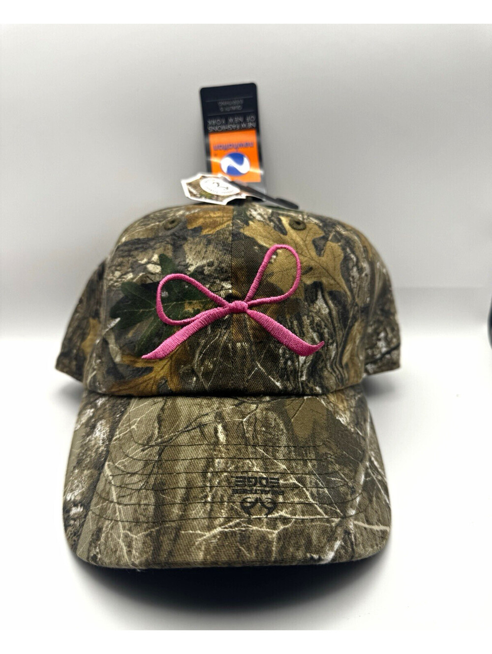NWT Realtree Edge Camo Pink Bow Hat Embroidered Coquette Camouflage Baseball Cap